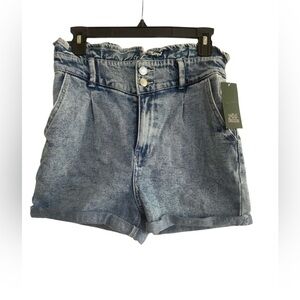 Wild Fable Highest Rise A Line Blue Retro Jean Shorts Size Small NEW